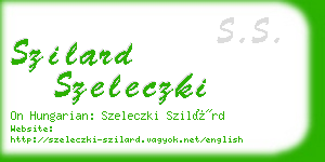 szilard szeleczki business card